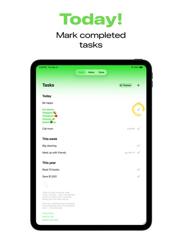 Pulse: tasks & notes iPad screenshot