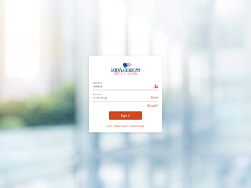 Mid American Credit Union iPad screenshot