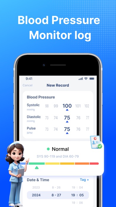 Blood Pressure: Monitor & Log Screenshot