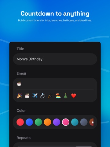 Countdown — Widget iPad screenshot