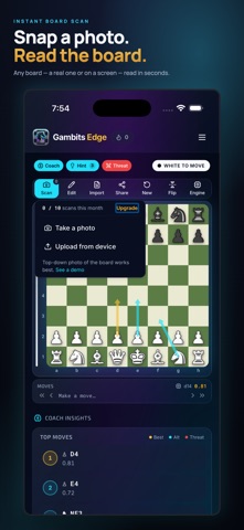 Gambits Edge: Chess Scanner Screenshot 2 of 8