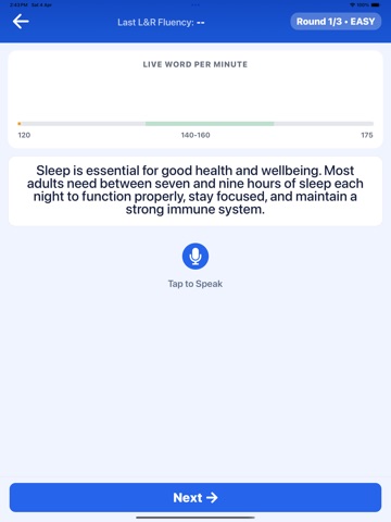TOEFL Speaking Practice & AI iPad screenshot