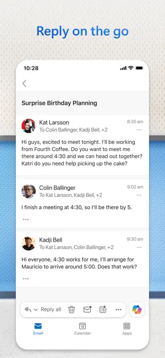 Microsoft Outlook : capture d’écran 7 sur 9