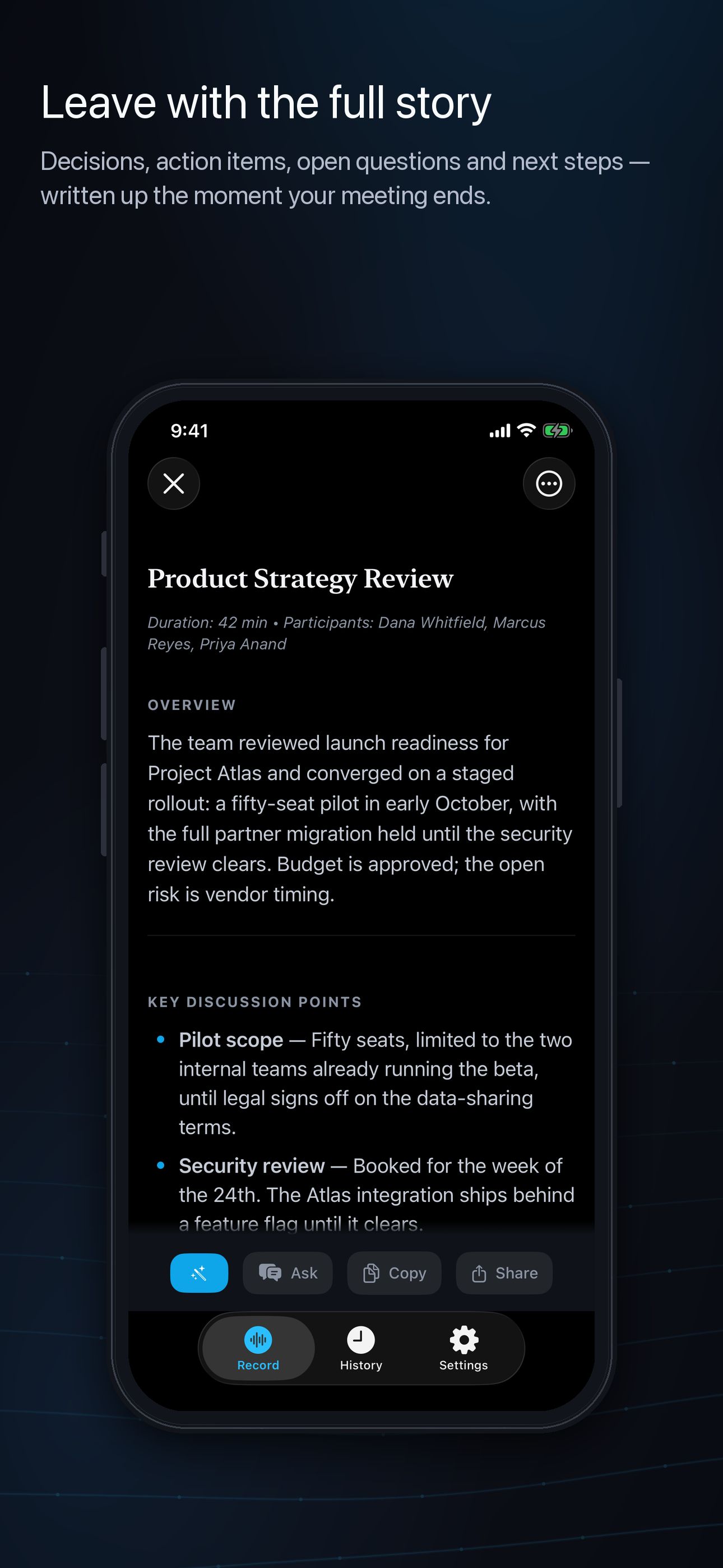 Meeting Intelligence screenshot 5