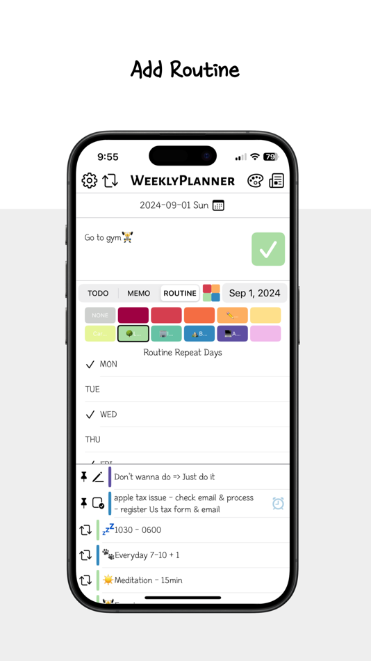 #2. Weekly Planner - Todo, Routine (macOS) 由: Ans (KR)