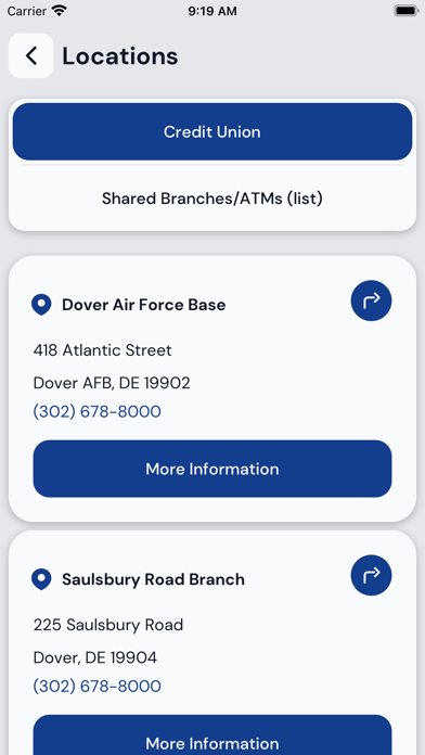 Dover Federal Credit Union Screenshot