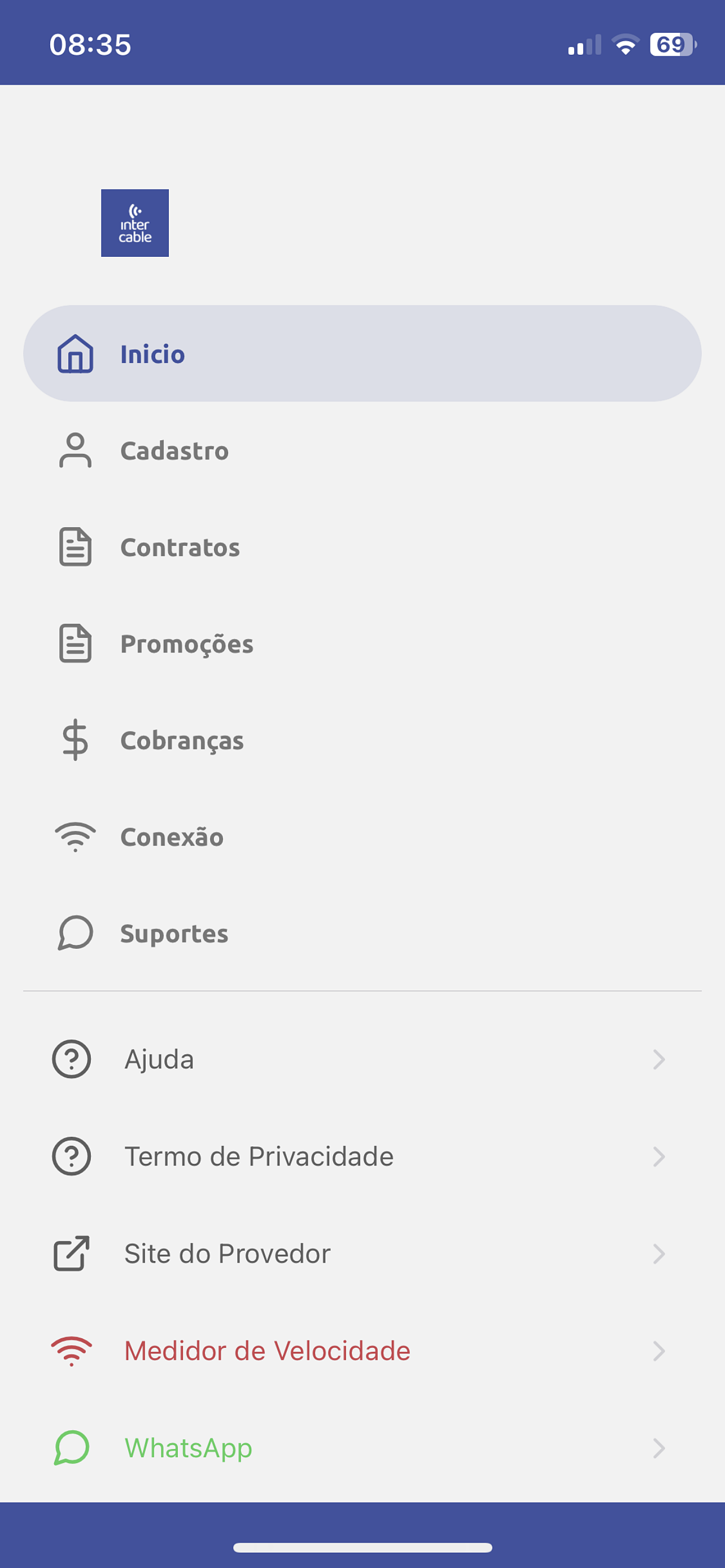 InterCable central do cliente