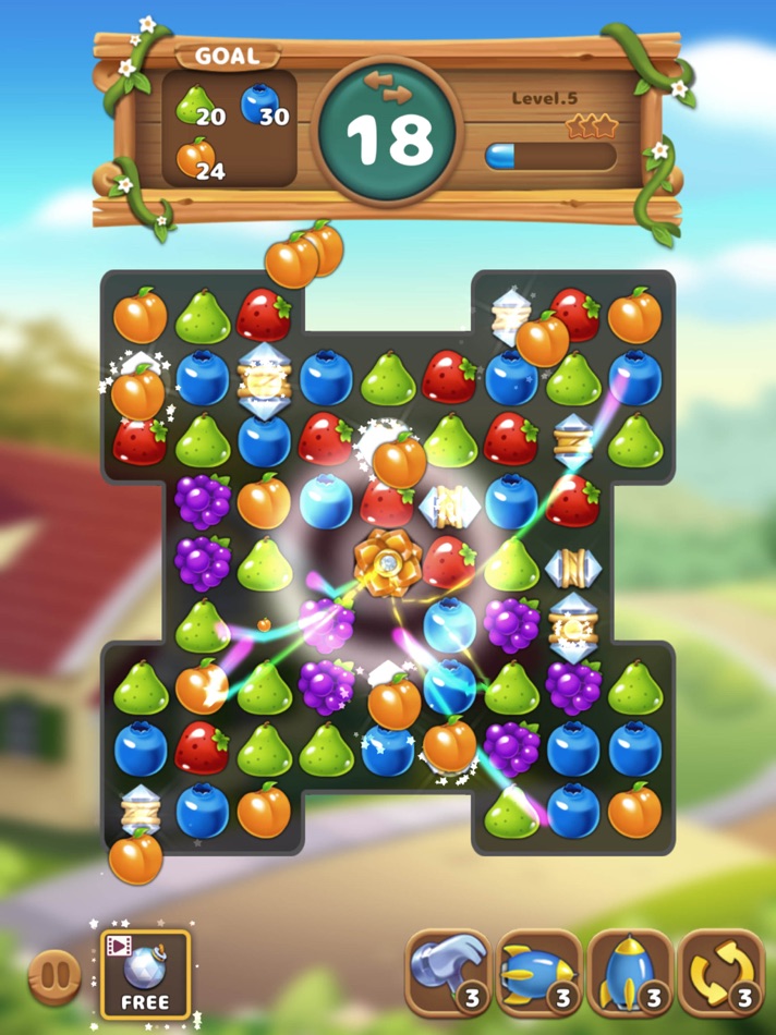 #1. Fruits Garden : Merge Puzzle (iOS) By: SUPERBOX. Inc