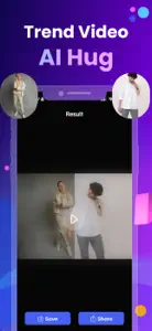 Vizo: AI Video Generator, Hugs screenshot #2 for iPhone