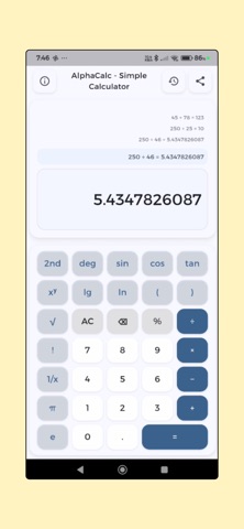 AlphaCalc - Simple Calculator screenshot