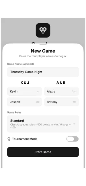 Spades Scorekeeper Pro screenshot 3