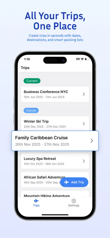 QuickPack-Travel Packing List screenshot 2 of 4