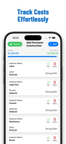 Constructions Cost Tracker Screenshot 2 of 6