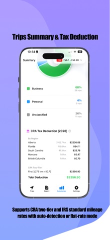 Mileage Tracker & Receipts iPhone screenshot