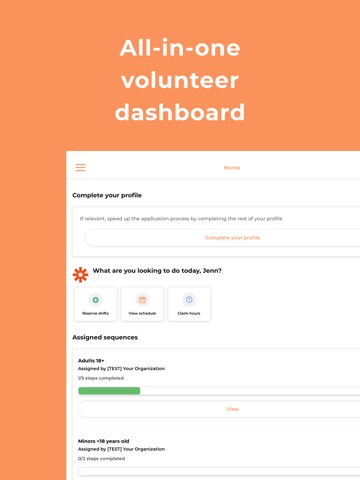 Vome Volunteer iPad screenshot 1
