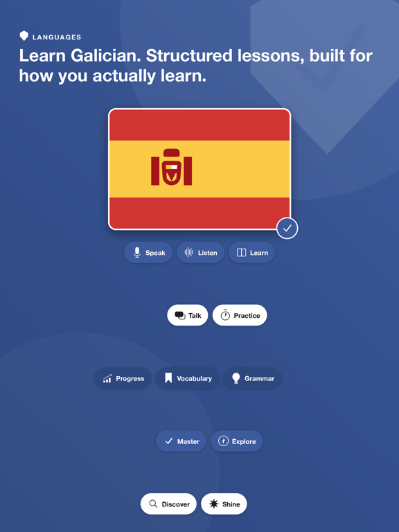 Learn Galician - LingoCore iPad screenshot
