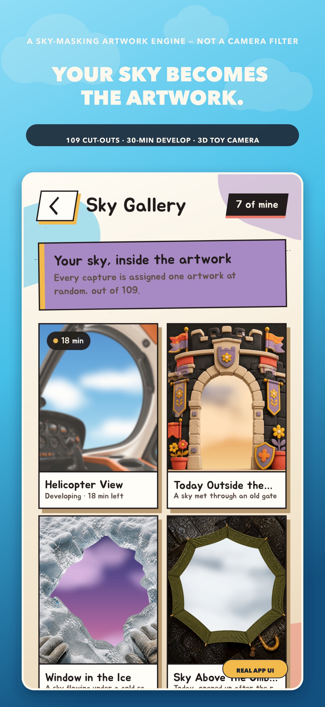 Screenshot 1 of SkyCam: Sky Cut-Out Artwork