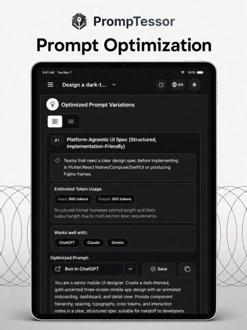 PrompTessor - AI Prompt iPad screenshot