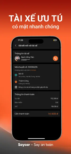 SayCar - Tìm Tài Xế Lái Xe Hộ screenshot 4