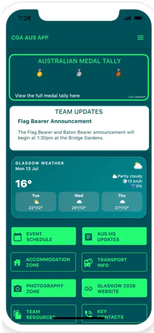 CGA AUS APP iPhone screenshot 1
