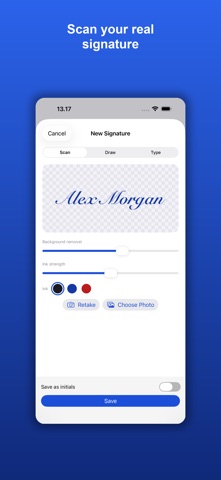 Signature Scanner: PDF Signer iPhone screenshot