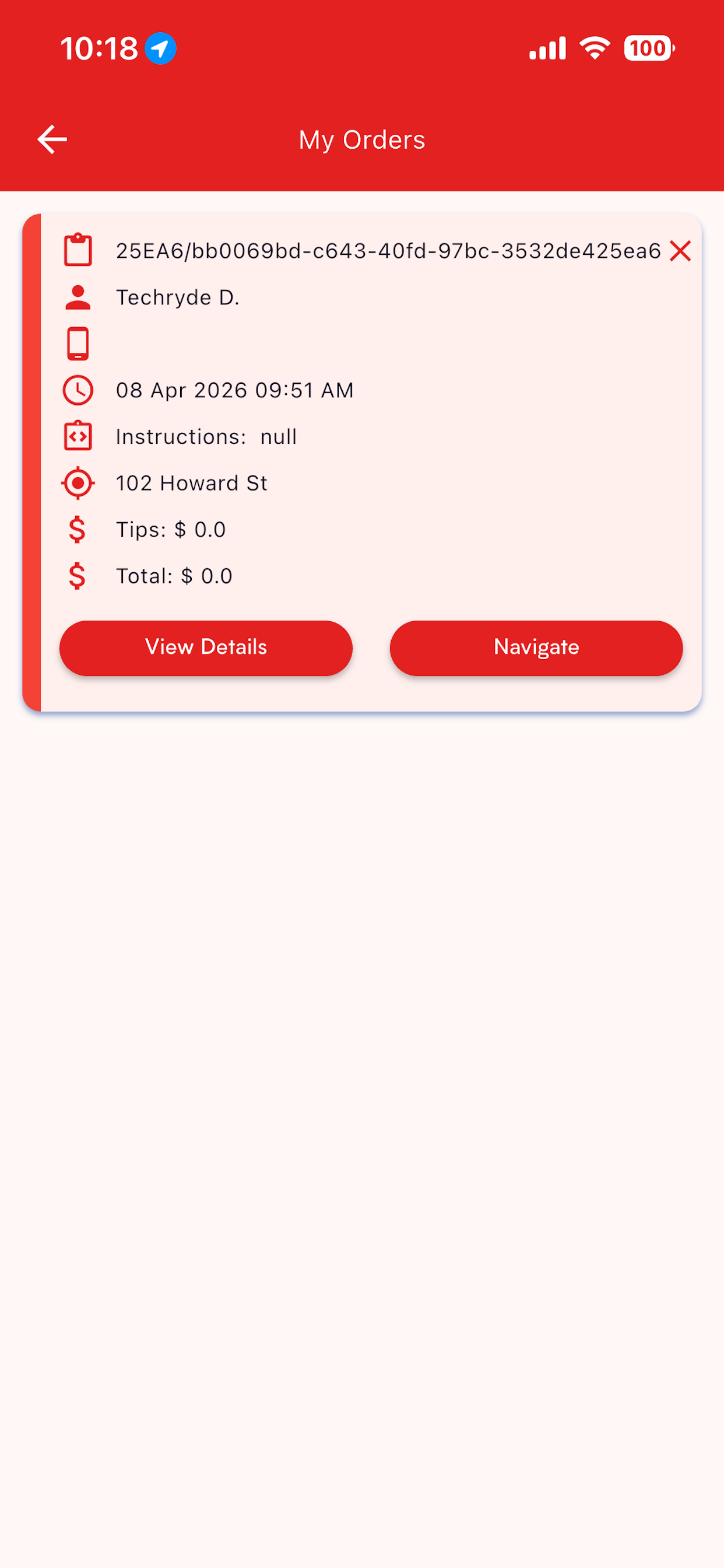 TechRyde - Driver App