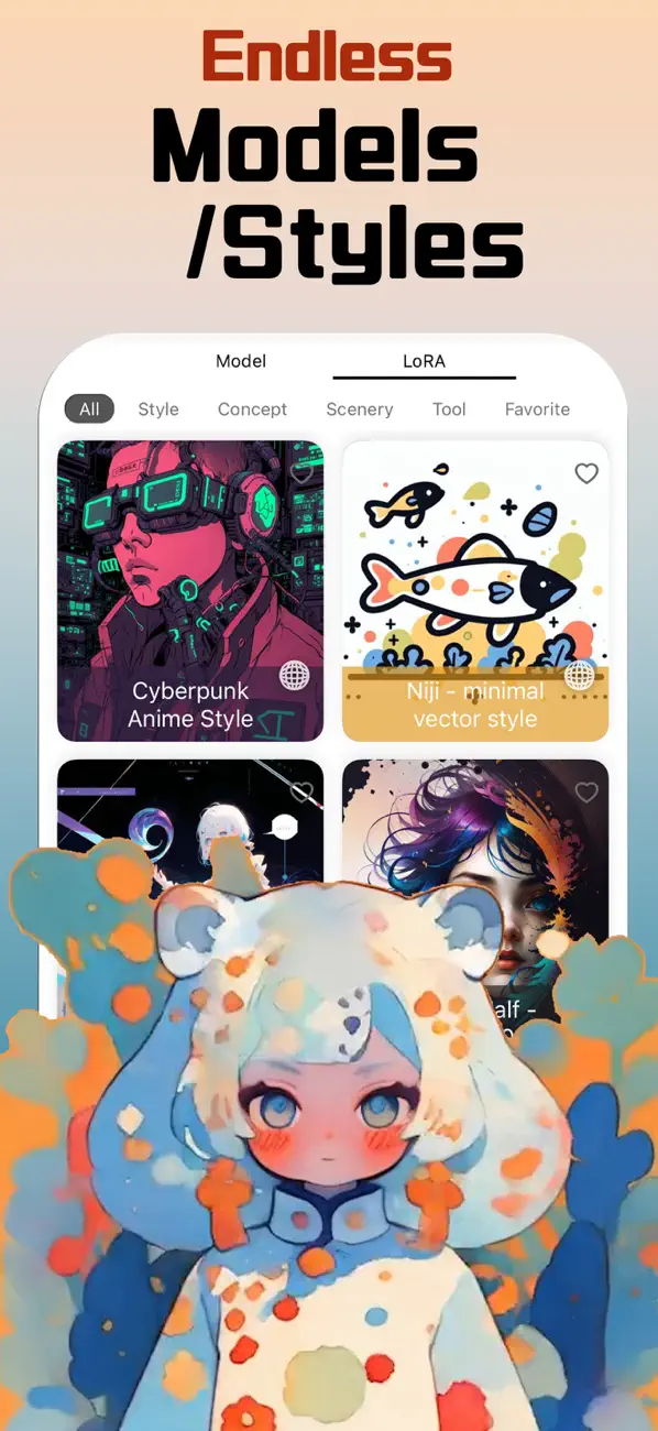 #6. Nekomimi.AI – AI Art Generator (iOS) By: Kestrel AI Limited