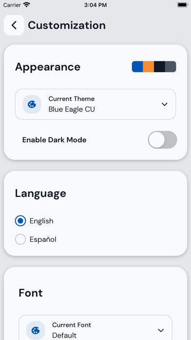 Blue Eagle Credit Union Screenshot