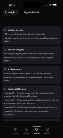 Voice2Journal screenshot