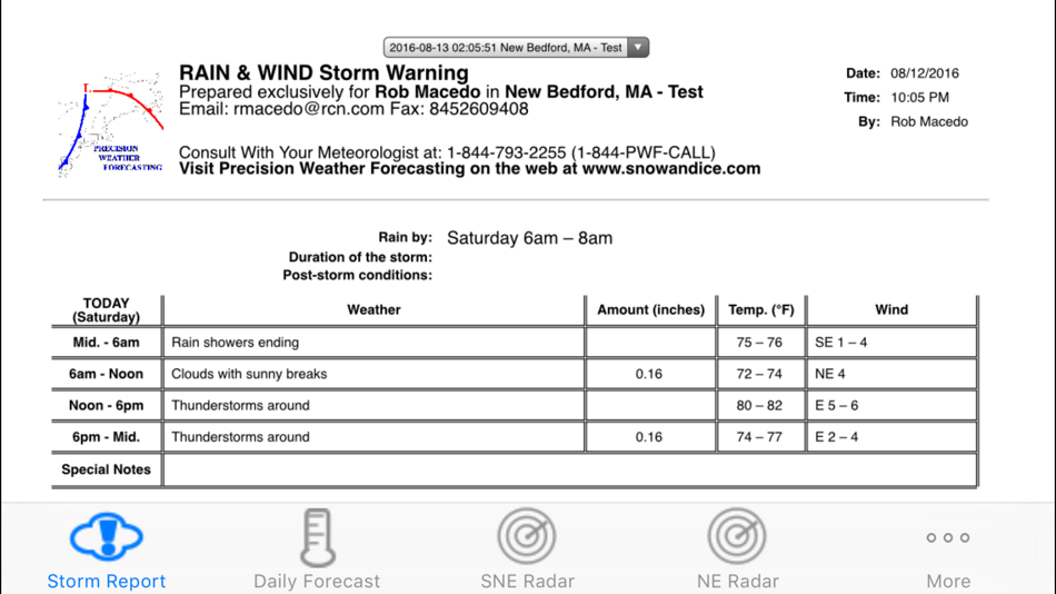#1. Precision Weather Forecasting (iOS) 由: Lex Tech Cellutions LLC