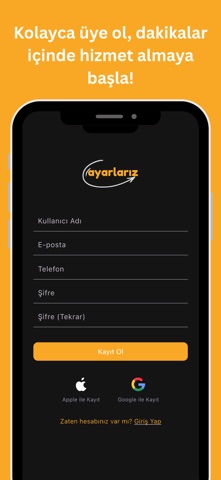 Ayarlarız iPhone screenshot