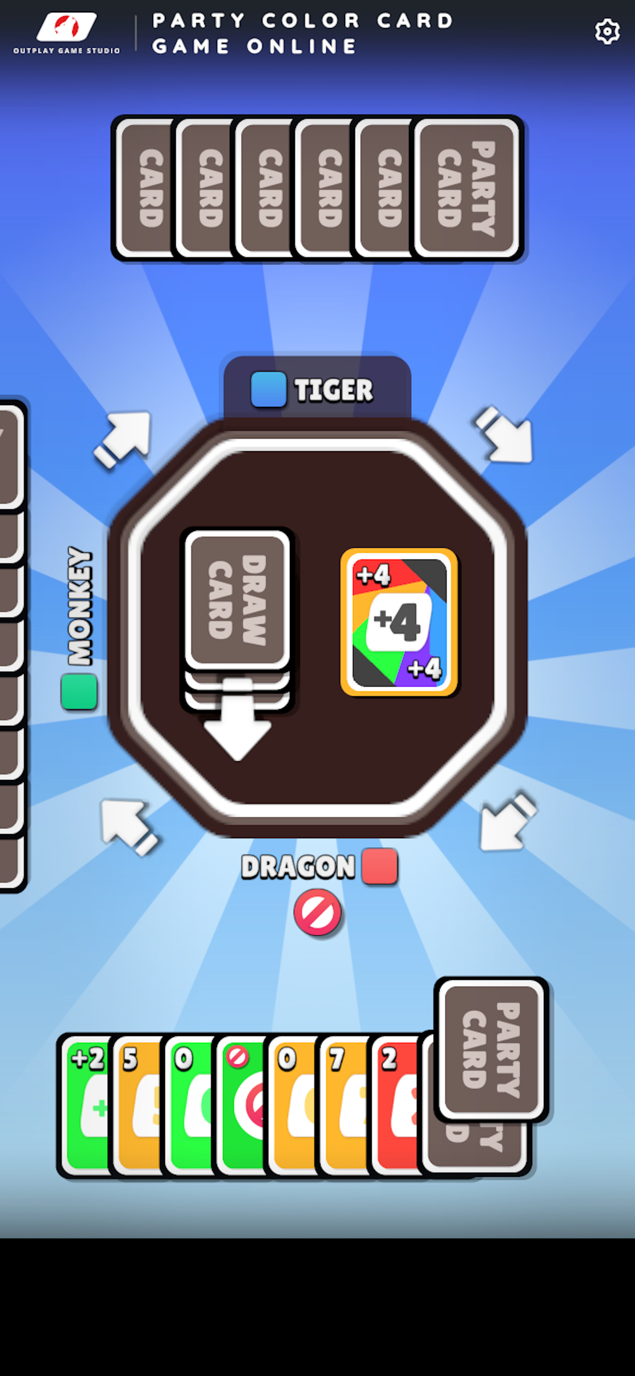 Party Color Card Game Online