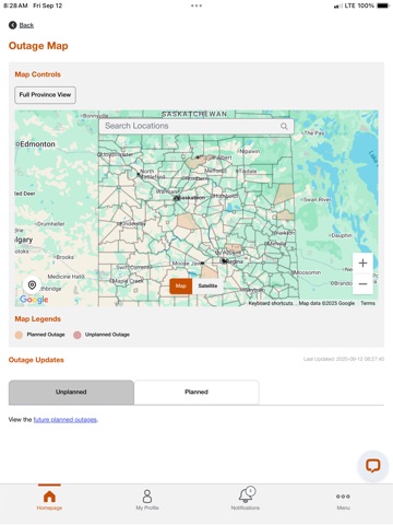 SaskPower iPad screenshot 5