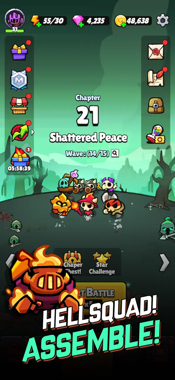 Hellsquad Rrrush! iOS Mod IPA screenshot 4 - iOS game interface