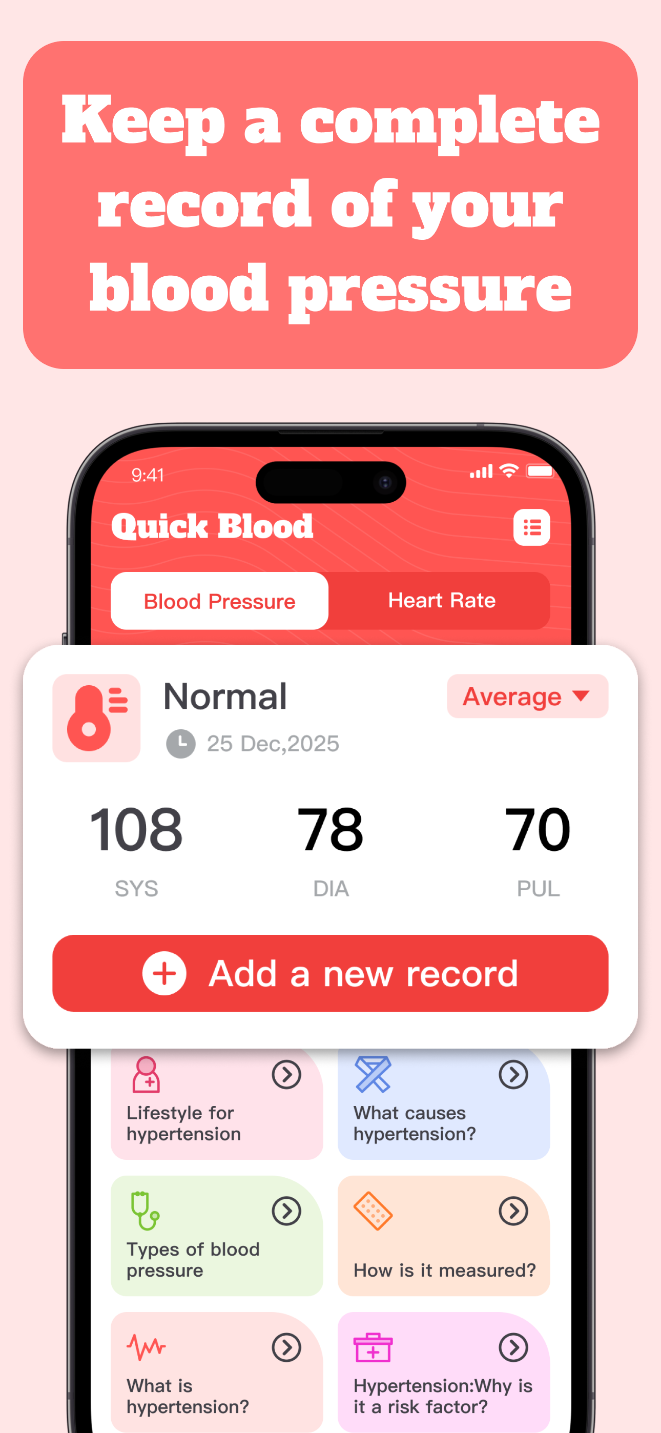 Quick BloodPressure screenshot 3