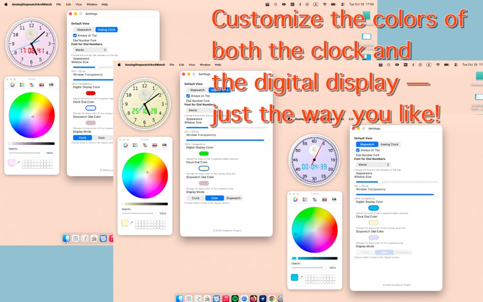 #3. Tiny Analog Watch & Stopwatch (macOS) 由: TARO TATSUMI