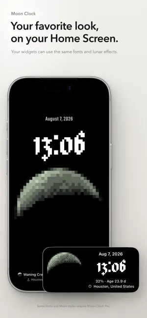 Moon Clock: Phases & Widgets screenshot 3