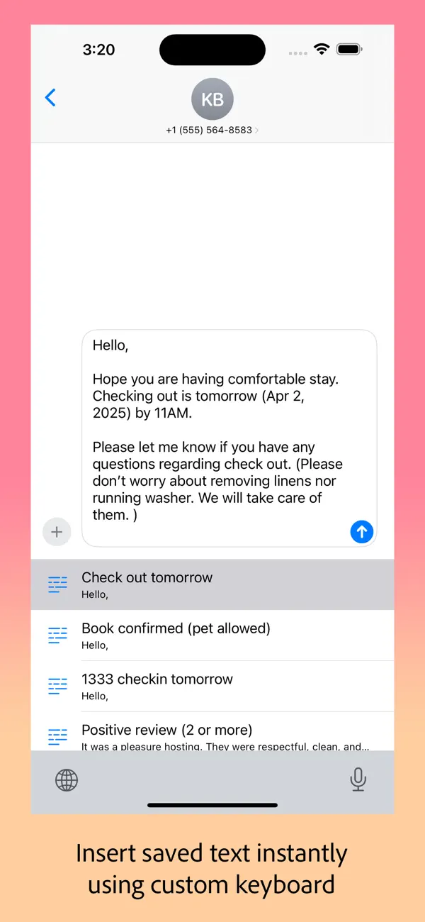 Screenshot #3 pour Templates - Custom Keyboard