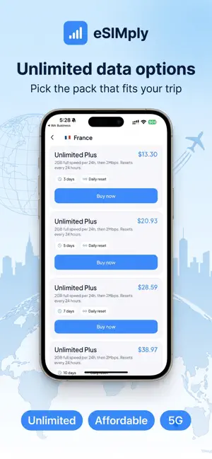 eSIMply - Internet Travel eSIM screenshot 4