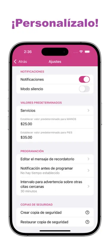 Agenda para citas de uñas screenshot 4 of 4