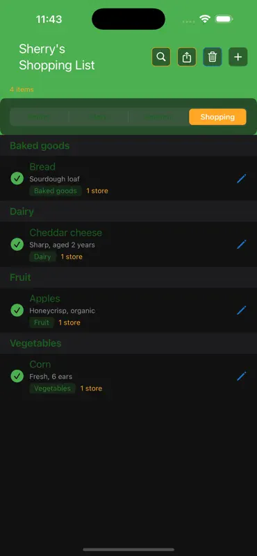 Sherry's Shopping List screenshot 7 of 7