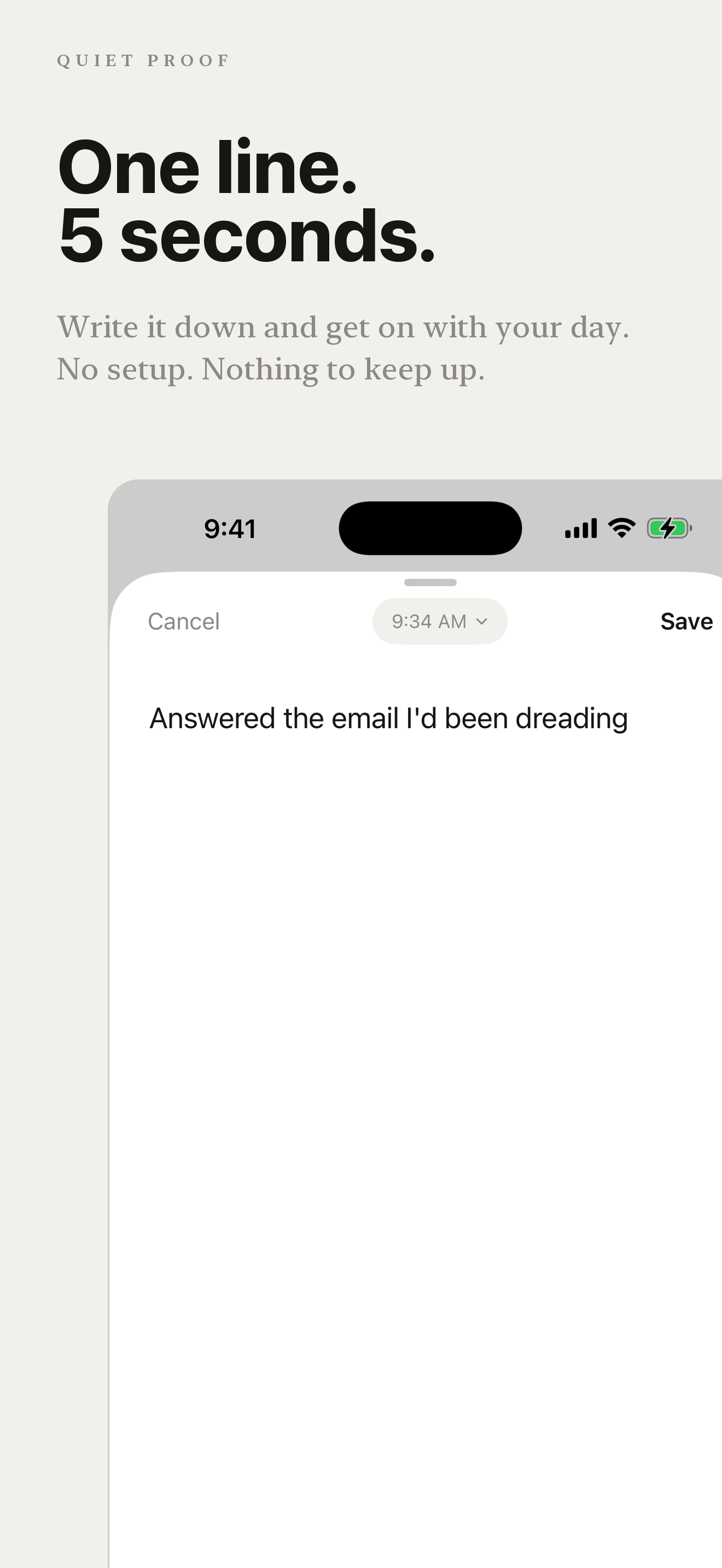 Quiet Proof: Win Journal screenshot 5