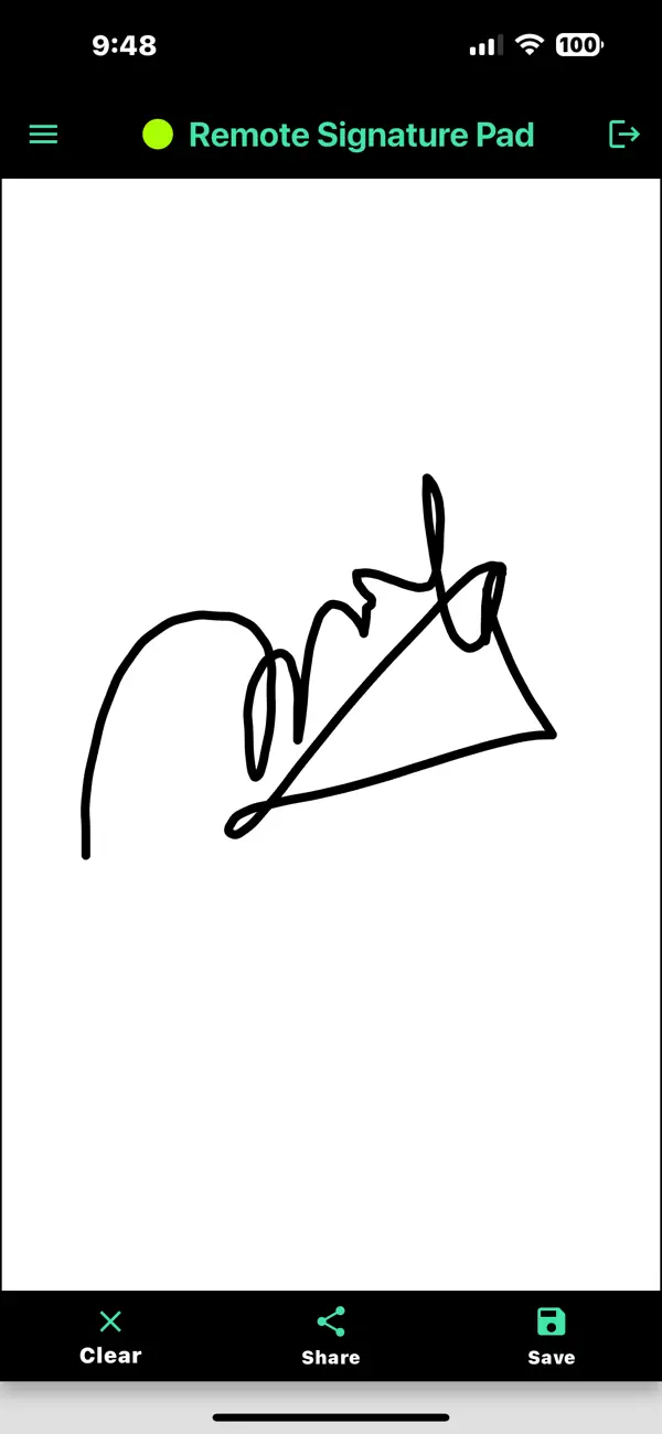 Screenshot #2 pour Remote Signature Pad