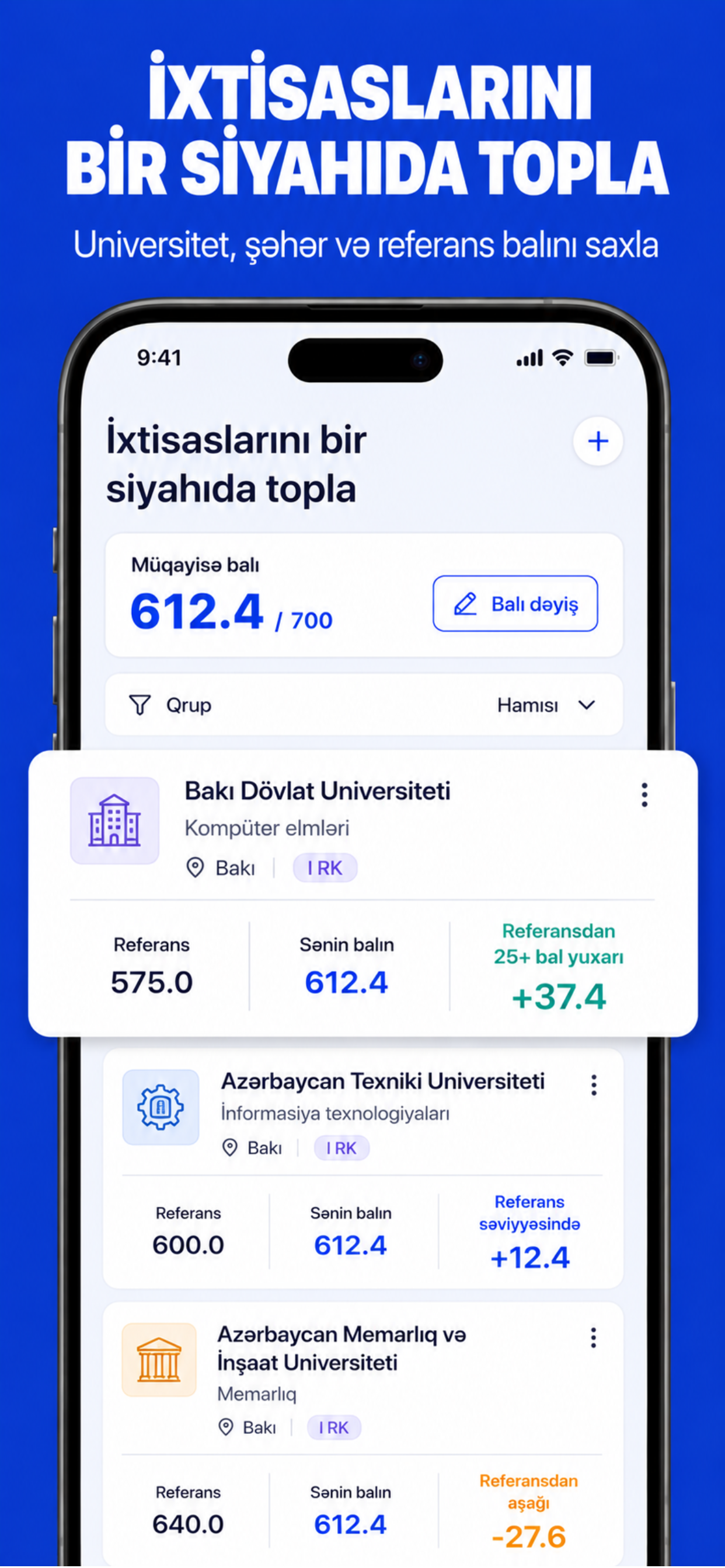 DİM Bal: İmtahan və Qəbul 2026 screenshot 5