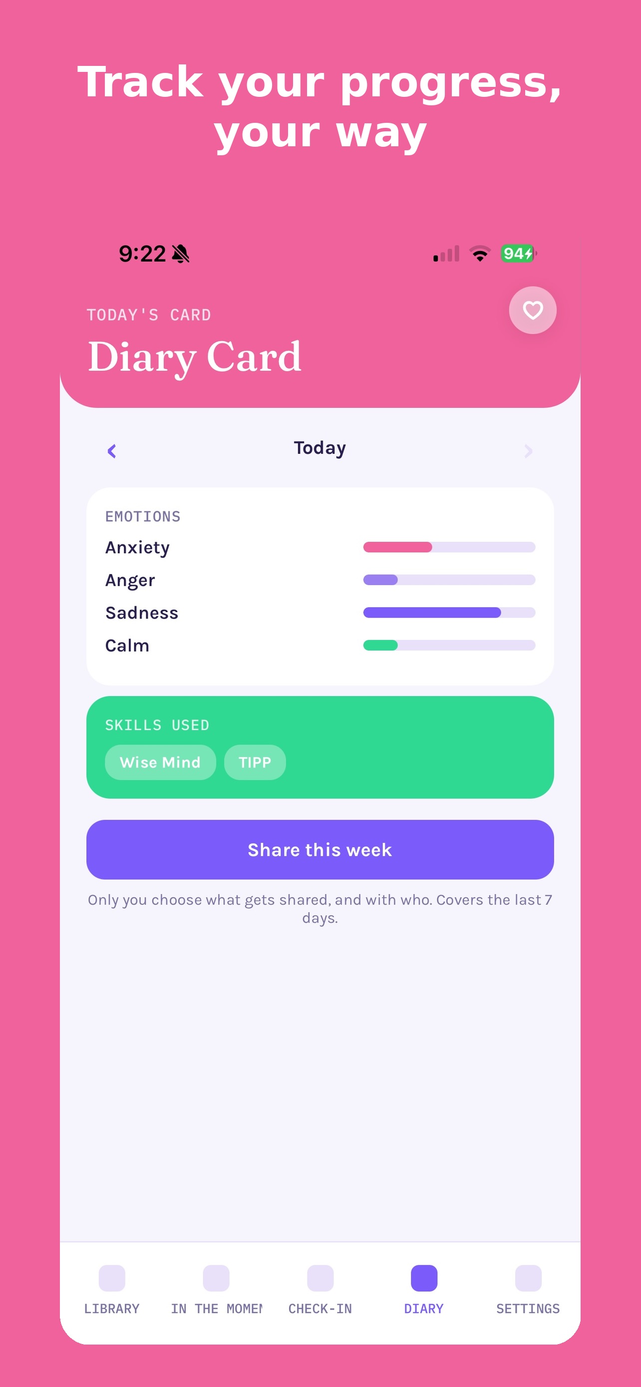 Screenshot 4 of Tether: DBT Coping Skills