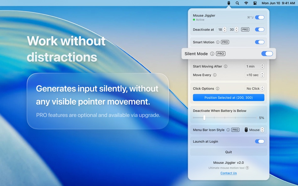 #3. Mouse Jiggler – Mouse Mover (macOS) Ved: Bohdan Bilous