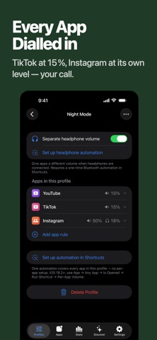App Volume: a volume per app iPhone screenshot