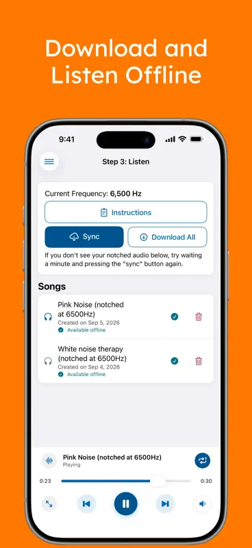 AudioNotch: Tinnitus Treatment screenshot 7 of 8