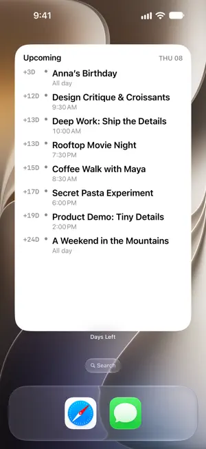 Days-Left: Countdown Calendar screenshot 2