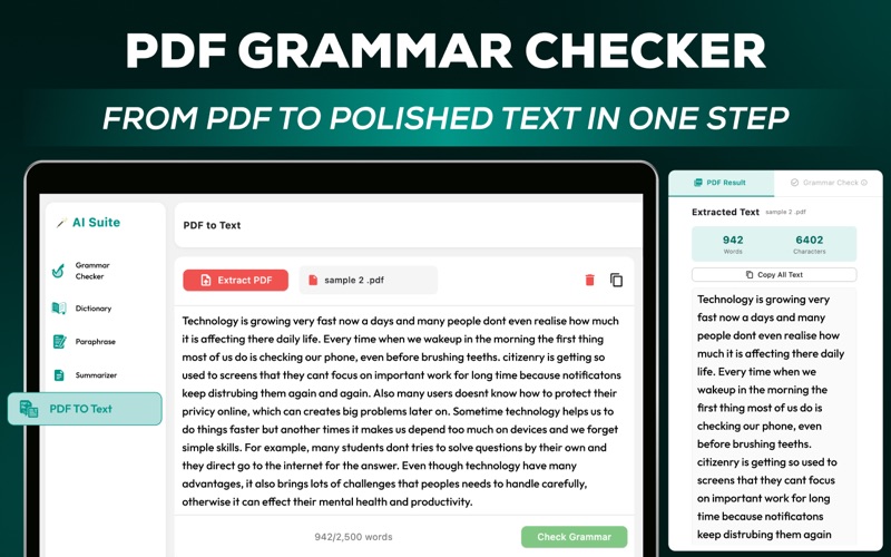 Grammar Checker · Spell Check iPhone screenshot